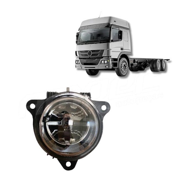 Farol Auxiliar Compatível Mercedes MB Atego Milha Neblina