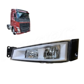 Farol Auxiliar Foco Duplo Compatível Volvo FH16 Lado Esquerdo