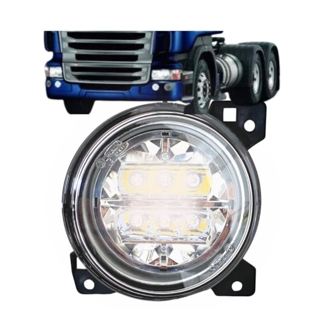 Farol Auxiliar Milha Interno LED Compatível Scania S5 PGR LE