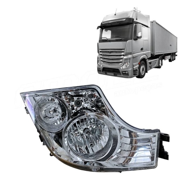 Farol Compatível MB Mercedes Actros MP4 Após 2020 Direito