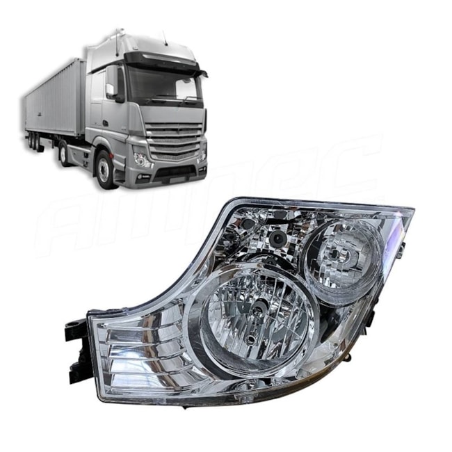 Farol Compatível MB Mercedes Actros MP4 Após 2020 Esquerdo