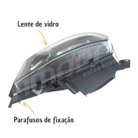 Farol Compatível Scania Serie 5 S5 PGR Mascara Negra LD