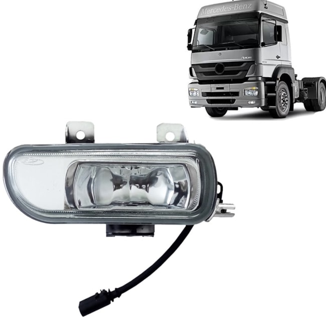 Farol de Milha Auxiliar Lado Esquerdo para Mercedes-Benz MB Axor dos anos 2006 até 2018