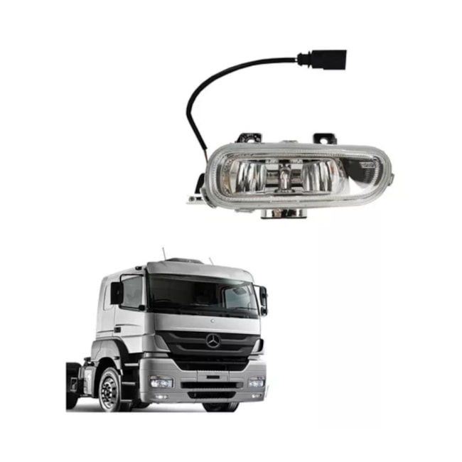 Farol de Milha Auxiliar Neblina H3 para Mercedes-Benz Axor De 2005 Até 2019 Lado Esquerdo