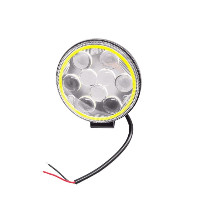 Farol de Milha com 9 Leds Redondo Bivolt 12V/24V Modelo Universal