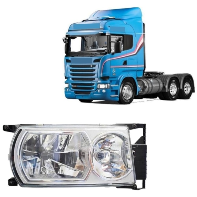 Farol Scania S5 Série 5 PGR P G R Lado Direito