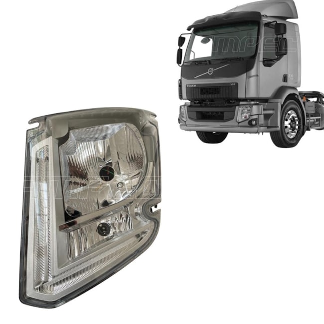 Farol Volvo VM 270 330 Após 2015 com LED Esquerdo