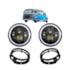 Kit 2 Farol Angel Eye Led + Suporte Jeep Troller Fusca Kombi