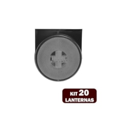 Kit 20 Lanternas Lateral Led Caminhão Carreta Com Suporte Cristal G