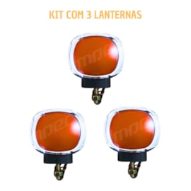 Kit 3 Lanternas Três Marias Foguinho Led Bivolt Amarela