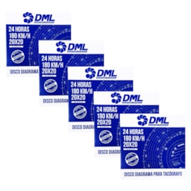 Kit 5 (cinco) Disco de Tacógrafo Diário 180km x 24Horas Com 100 unidades cada caixa