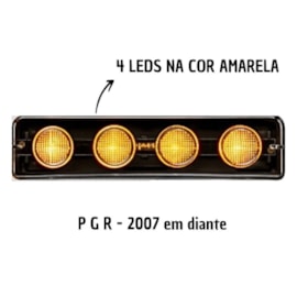 Kit 5 Lanterna Tapa-Sol LED Amarela Compatível Scania S5