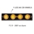 Kit 5 Lanterna Tapa-Sol LED Amarela Compatível Scania S5