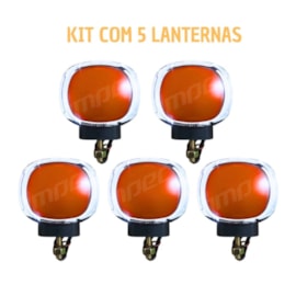 Kit 5 Lanternas Três Marias Foguinho Led Bivolt Amarela