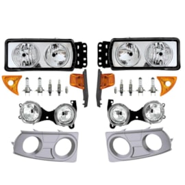 Kit Completo Dianteiro Farol Pisca Lâmpadas Iveco Stralis