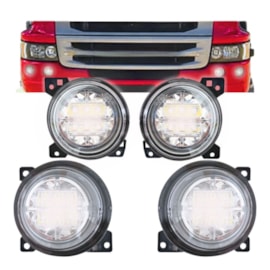 Kit Farol Auxiliar Milha Neblina Compatível Scania S5 LED