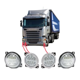 Kit Farol Auxiliar Milha Neblina Scania Serie 5 S5 LED