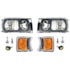 Kit Farol Compatível Scania Serie 5 S4 S5 Mascara Negra LED