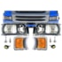 Kit Farol Compatível Scania Serie 5 S4 S5 Mascara Negra LED