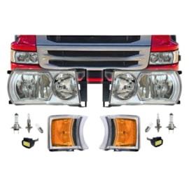 Kit Farol e Lanterna Pisca Seta Compatível Scania S5 PGR LED