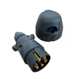 Kit Femea Macho Tomada Plug Elétrica Reboque Carretinha 6p