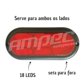 Kit Lanterna Traseira Carretinha Led Vermelha + Luz de Placa