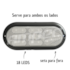 Kit Lanterna Traseira Carretinha Leds Cristal + Luz de Placa