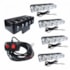 Kit Strobo Branco Ultra Forte Motos Viaturas 4 Barras 4 Leds