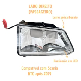 Lanterna Farol Teto Compatível Scania NTG 2019 Direito