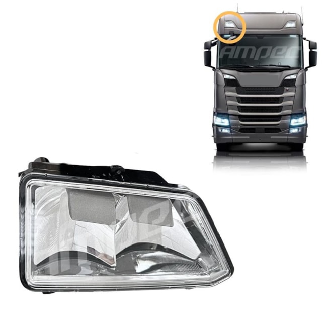 Lanterna Farol Teto Compatível Scania NTG 2019 Direito