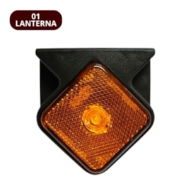 Lanterna Lateral Carreta Guerra LED Bivolt Braslux Com Sup