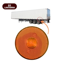 Lanterna Lateral Led Caminhão Carreta Sem Suporte Amarela P