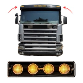 Lanterna Tapa-Sol LED Amarela Compatível Scania Serie 5 S5