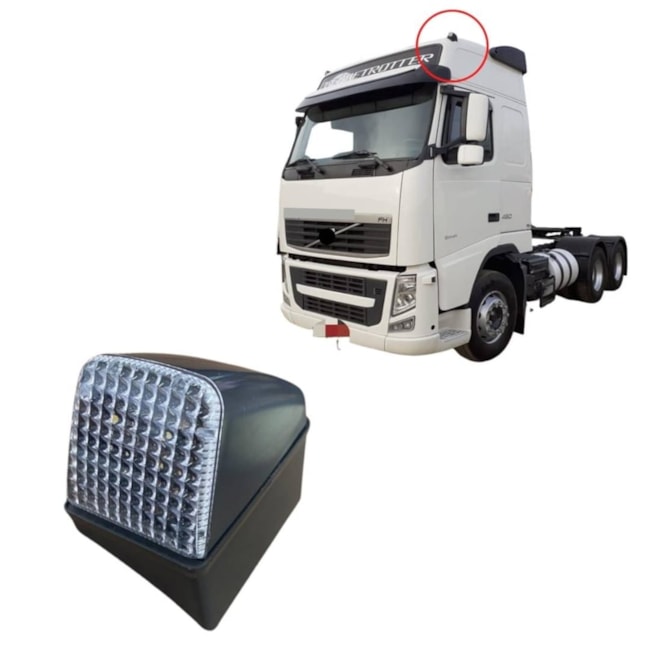 Lanterna Teto Volvo FM FH 12 13 FH12 FH13 LED Esquerdo