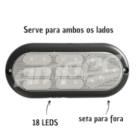 Lanterna Traseira Carretinha Universal 18 Leds Cristal