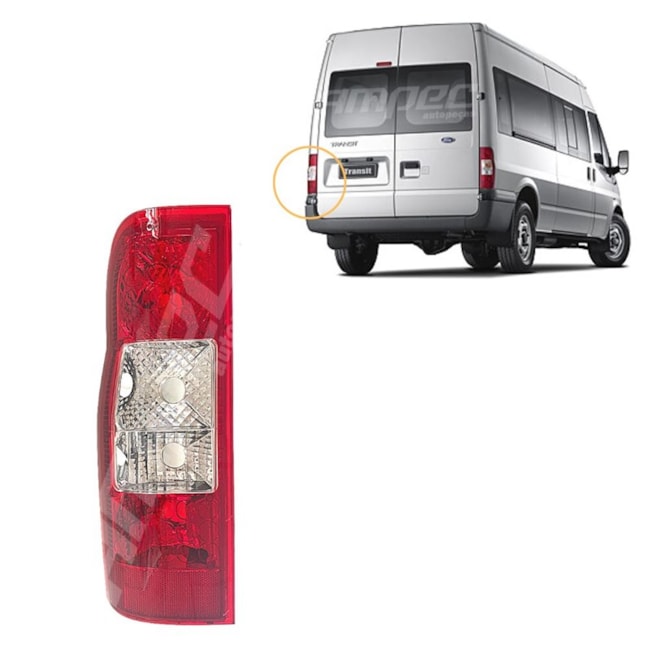 Lanterna Traseira Ford Transit 2007 08 09 10 2011 Esquerdo