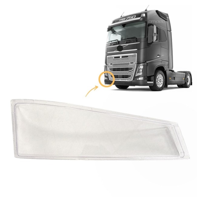 Lente para Farol Auxiliar Volvo FH16 Direito