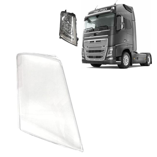 Lente para Farol Volvo FM FH FM16 FH16 Direito