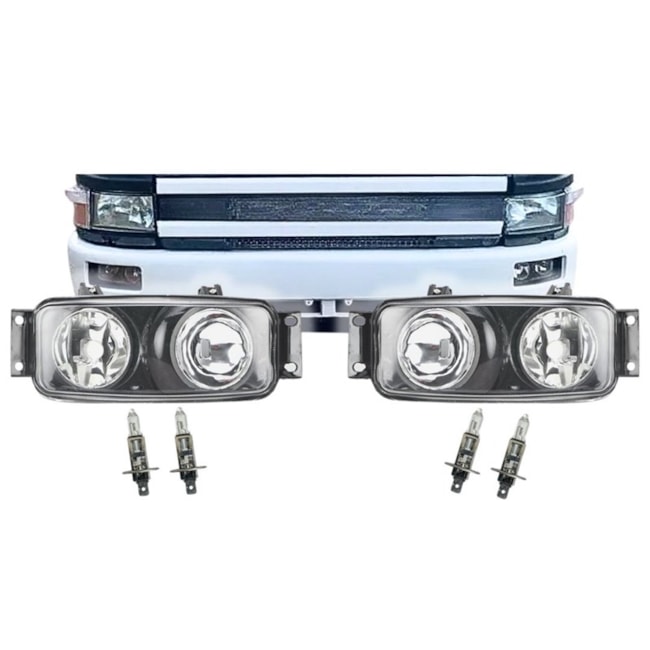 Par Farol Auxiliar Compatível Scania S4 Série 4 + Lâmpadas