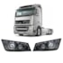 Par Farol Auxiliar Compatível Volvo FH13 Máscara Negra Black