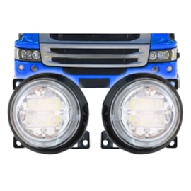 Par Farol Auxiliar Milha Externo Compatível Scania S5 LED