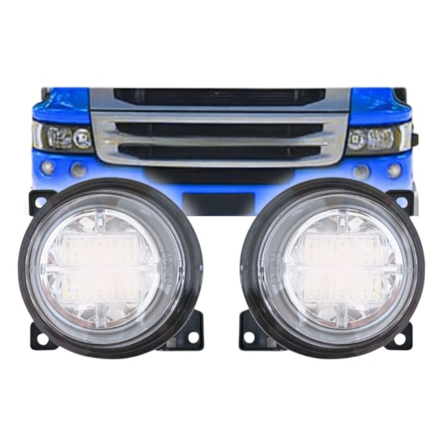 Par Farol Auxiliar Neblina Compatível Scania S5 LED