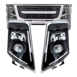 Par Farol Volvo FM FH FH13 após 2010 Máscara Negra Black