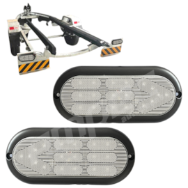 Par Lanterna Traseira Carretinha Universal 18 Leds Cristal