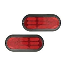 Par Lanterna Traseira Carretinha Universal 18 Leds Vermelha